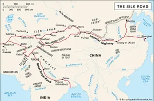 timeline from the Silk Route to 2025